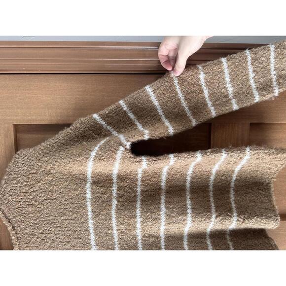 NWOT J.Crew Bouclé Striped Rollneck Sweater Wool/Alpaca Camel Neutral Women’s XS - Picture 5 of 12